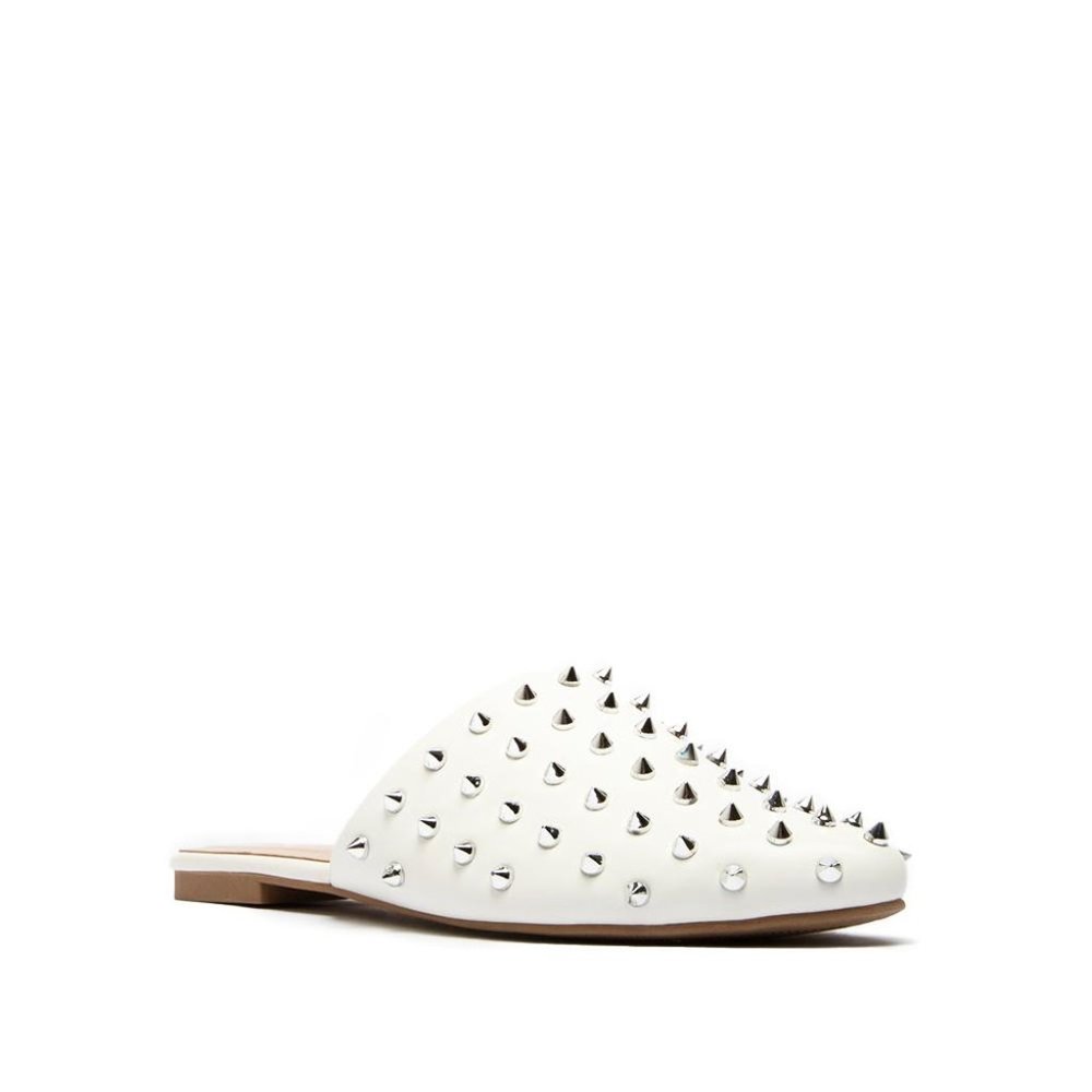 White Studded Mules - Picture 6 of 8